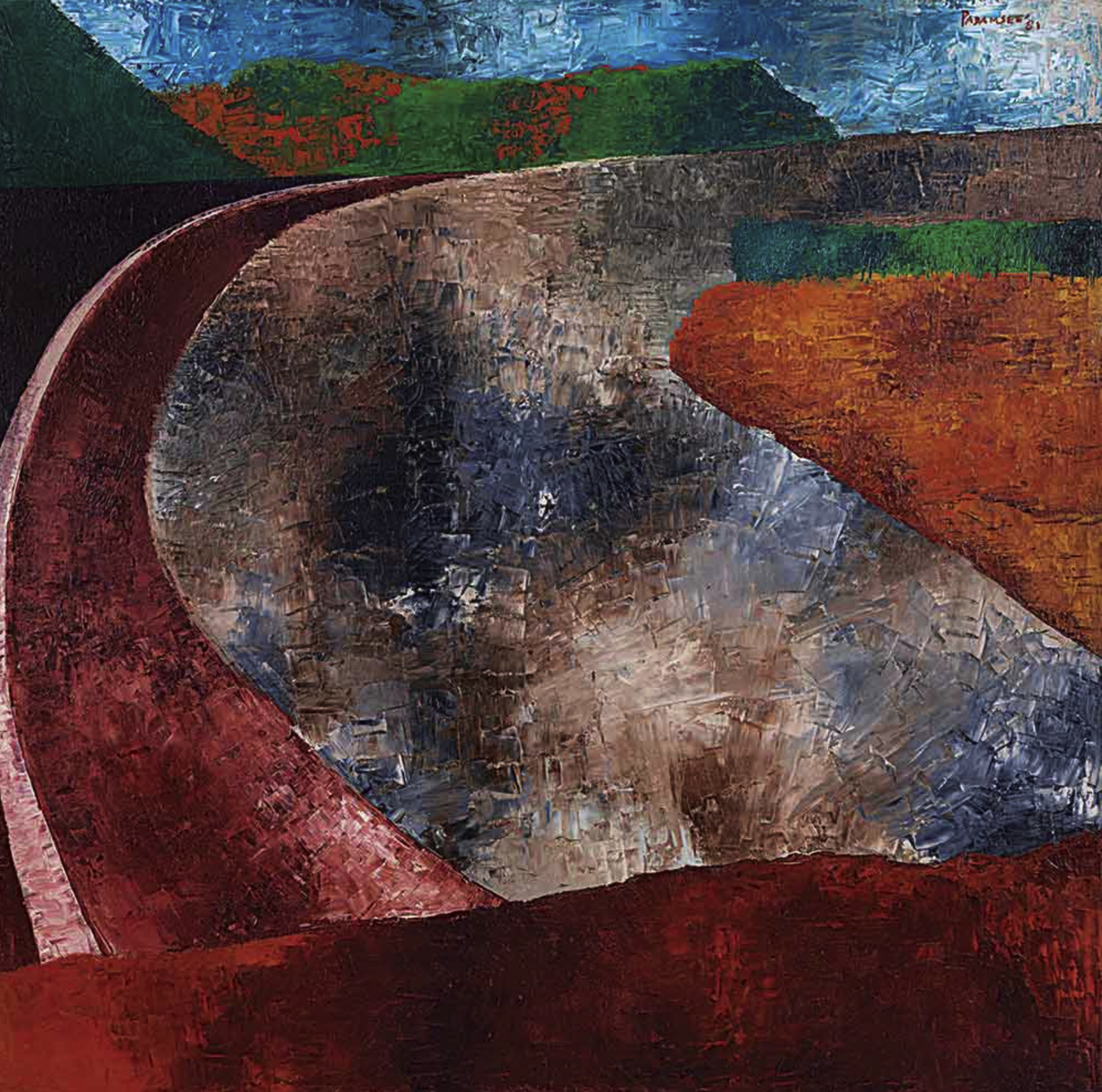 Padamsee, Akbar (Artist). Untitled (Metascape), 1981 | Painting, AG.Mum/12.08.26, 2026 · Asta Guru