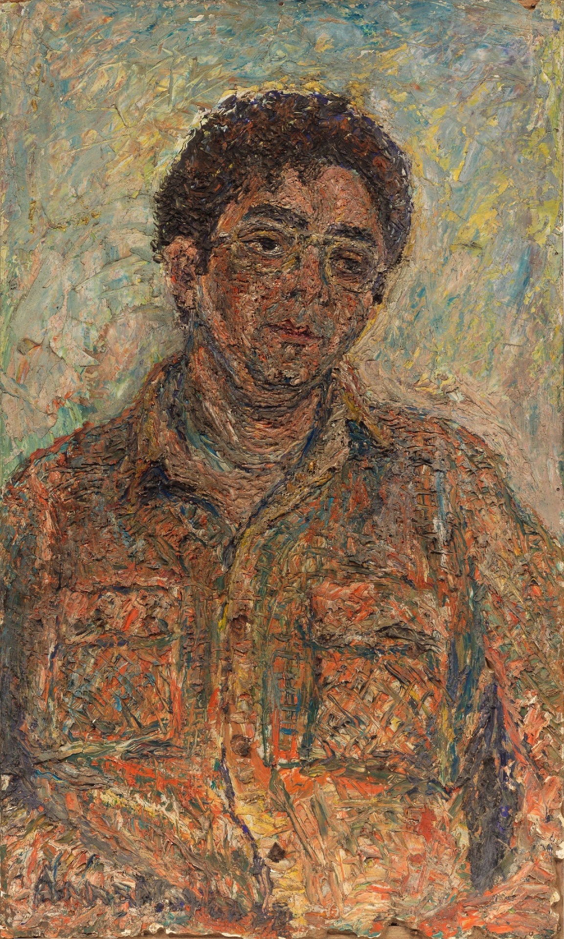 Anna Molka Ahmed (Artist), Portrait of a Boy, Painting