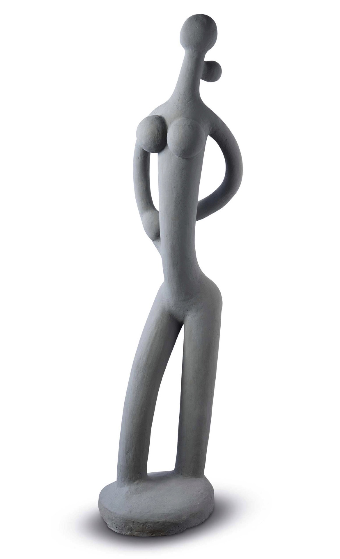 Bhagat, Dhanraj (Artist). Standing Figure. Concrete, Circa 1955 | Sculpture | EconomicsArt | 00892035
