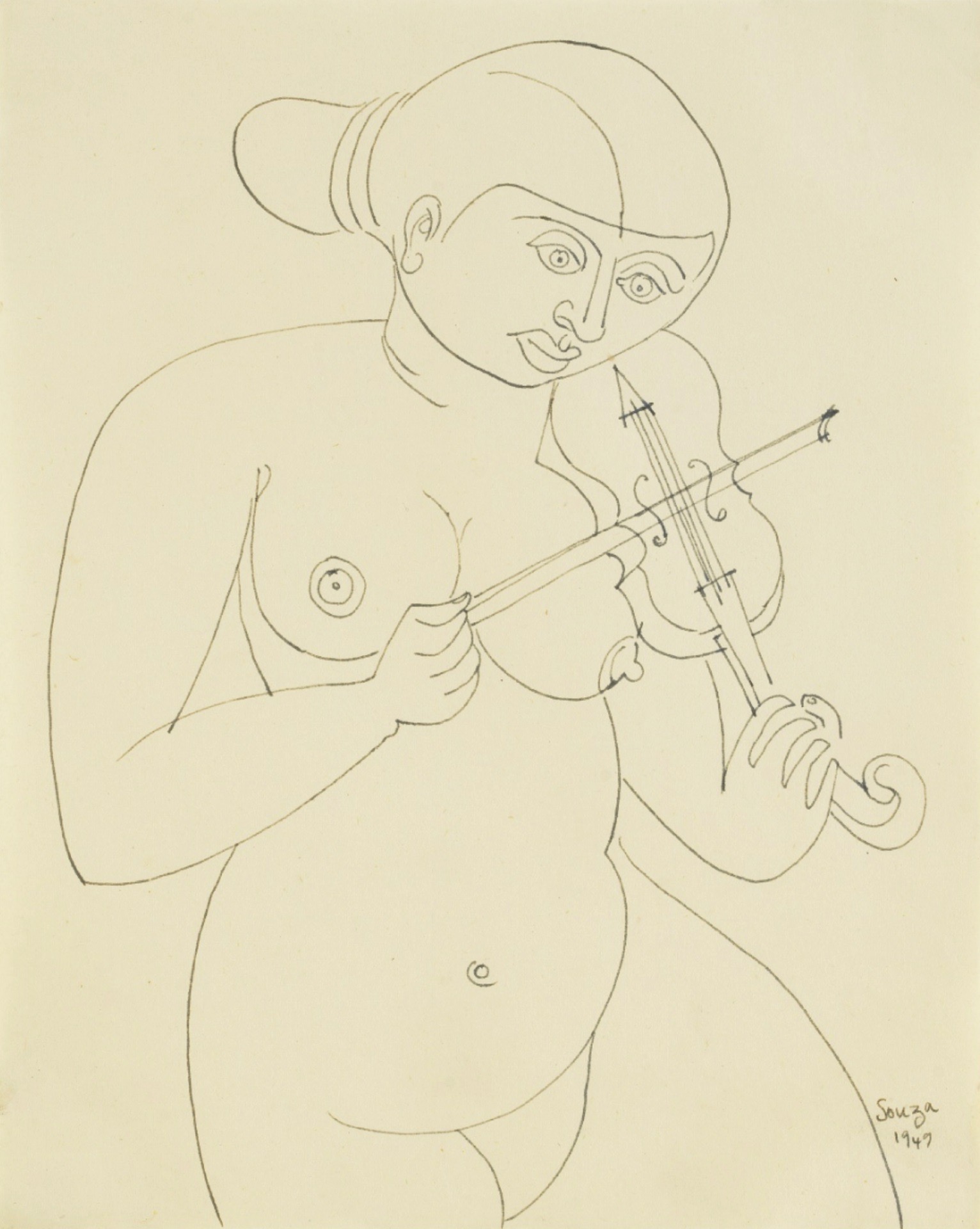F.N. Souza (Artist), Untitled, 1949, Drawing