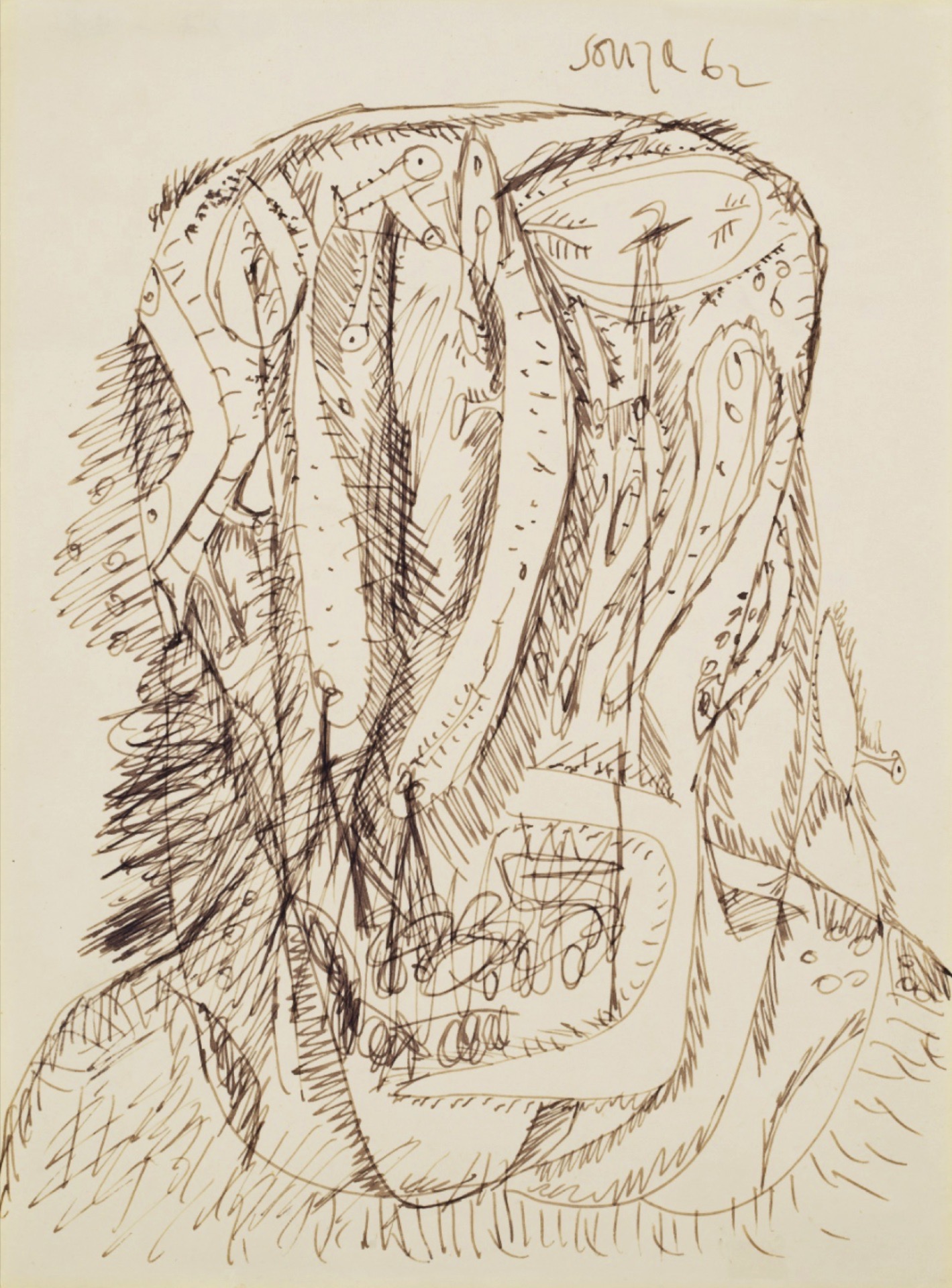 Souza, F.N. (Artist). Untitled, 1962 | Drawing