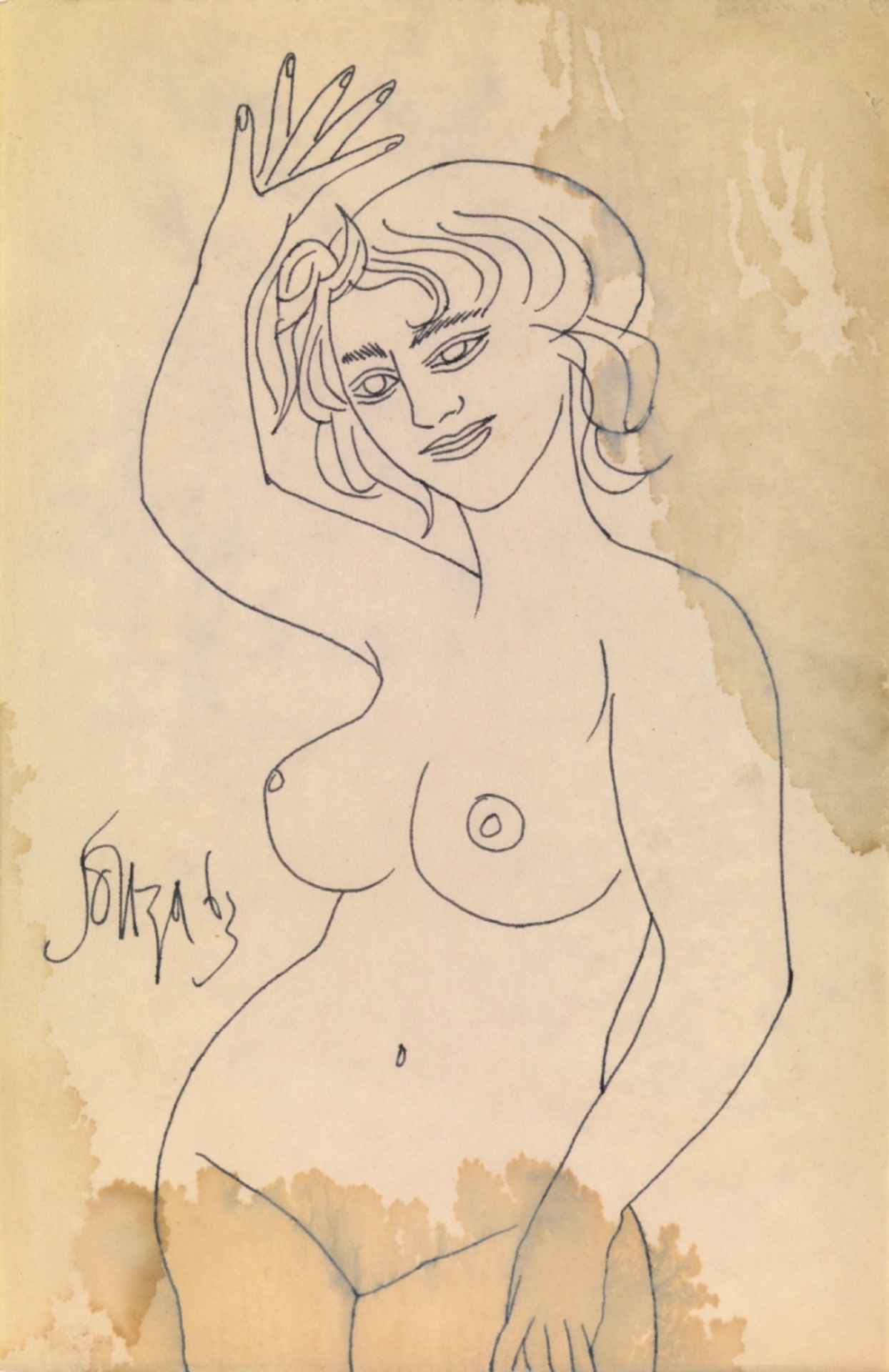 Souza, F.N. (Artist). Untitled, 1963 | Drawing
