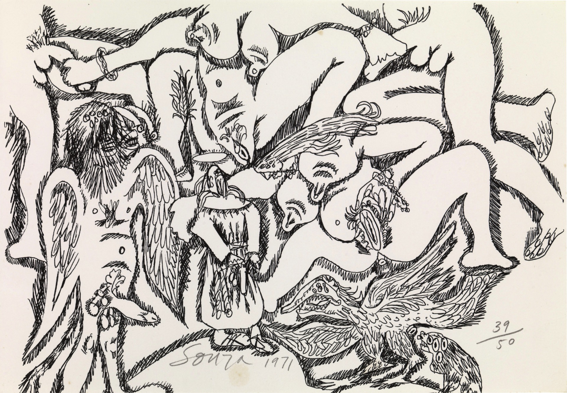 Souza, F.N. (Artist). Untitled, 1971 | Drawing
