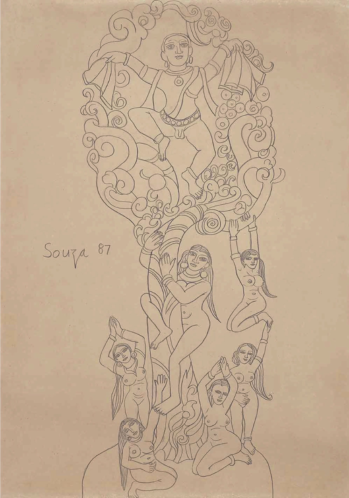 Souza, F.N. (Artist). Untitled, 1987 | Drawing
