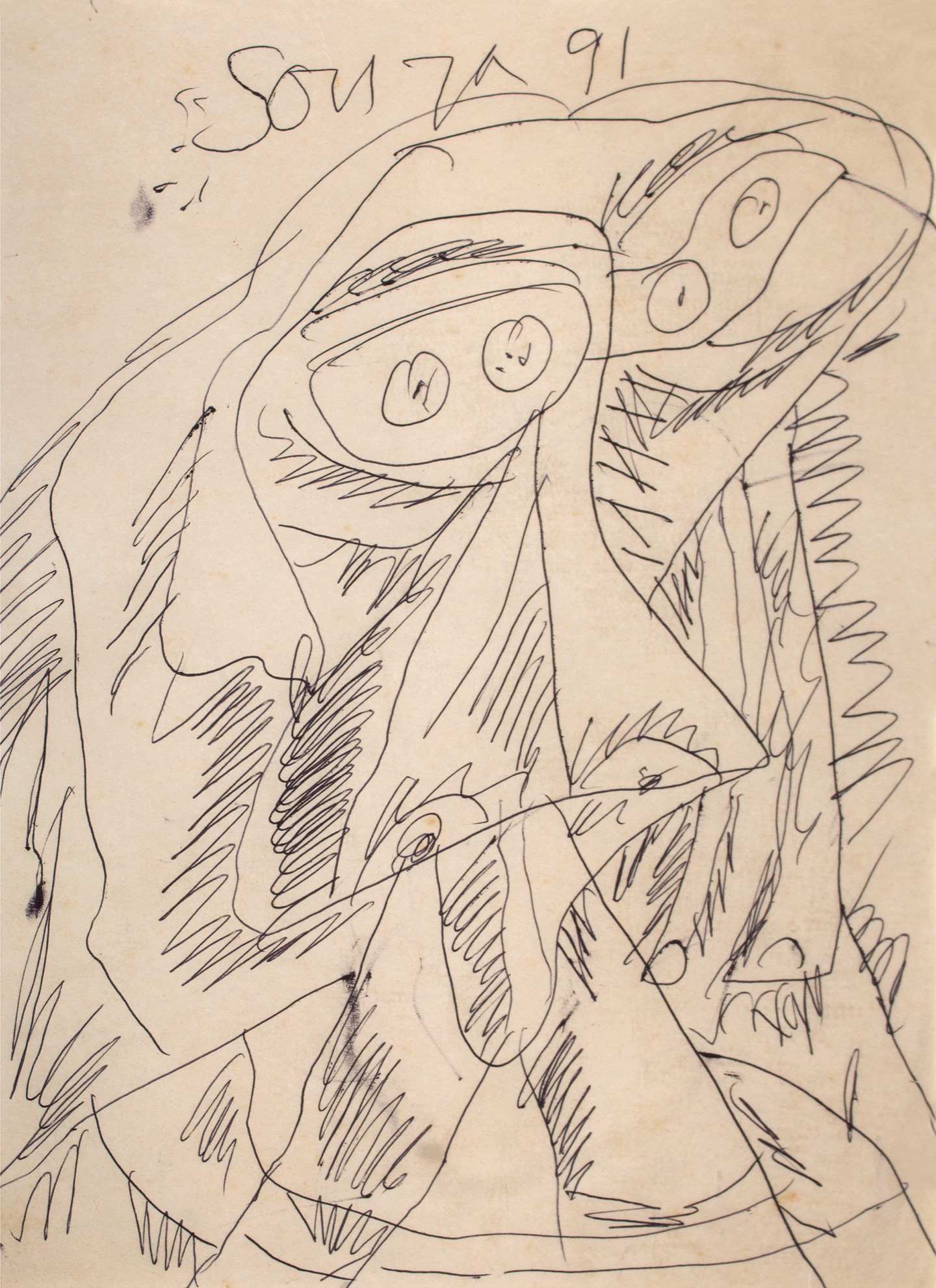 Souza, F.N. (Artist). Untitled, 1991 | Drawing