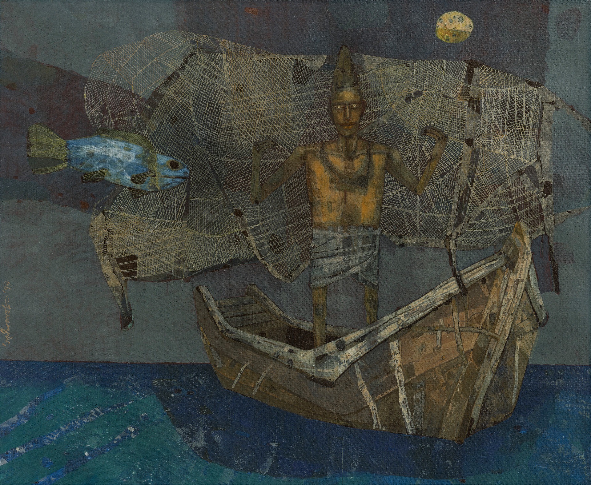 Pyne, Ganesh (Artist). The Fisherman, 1979 | Painting, Ch.NeY/11.06.26, 2026 · Christie's