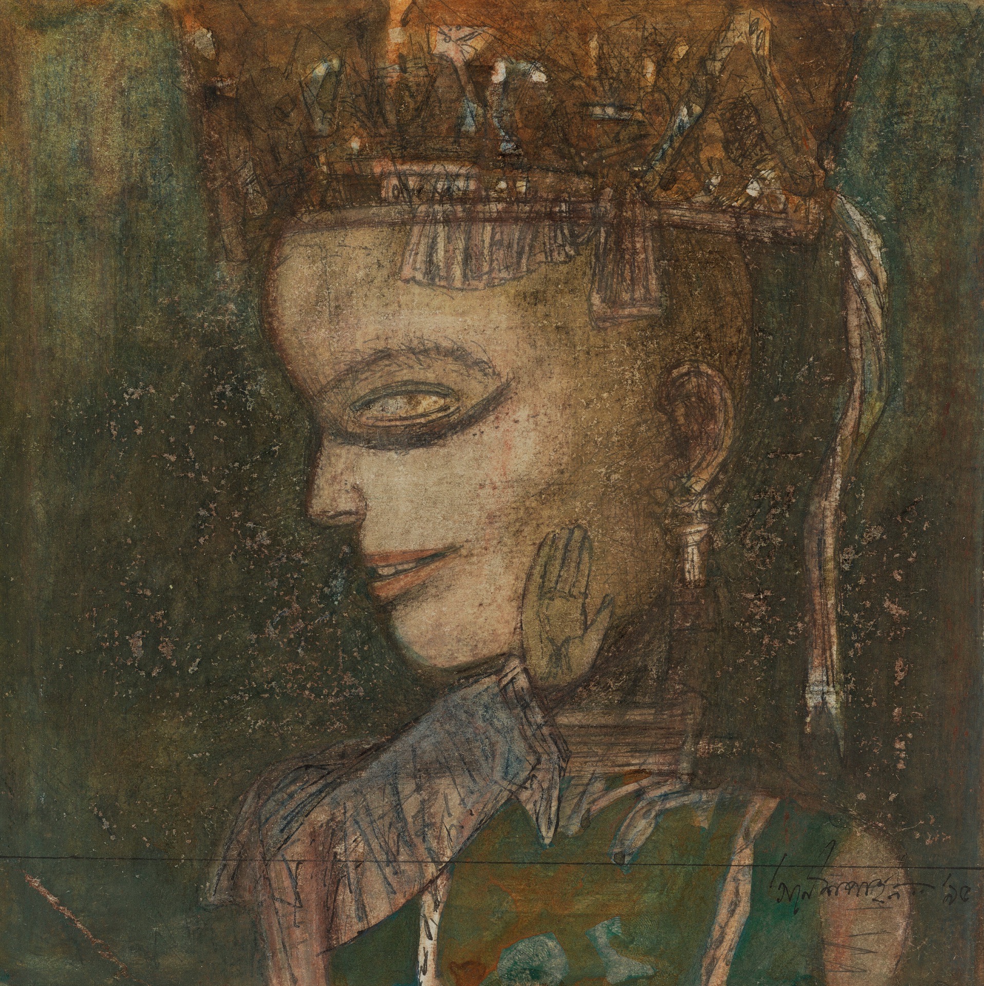 Pyne, Ganesh (Artist). Untitled (The Mischievous Prince), 1995 | Painting