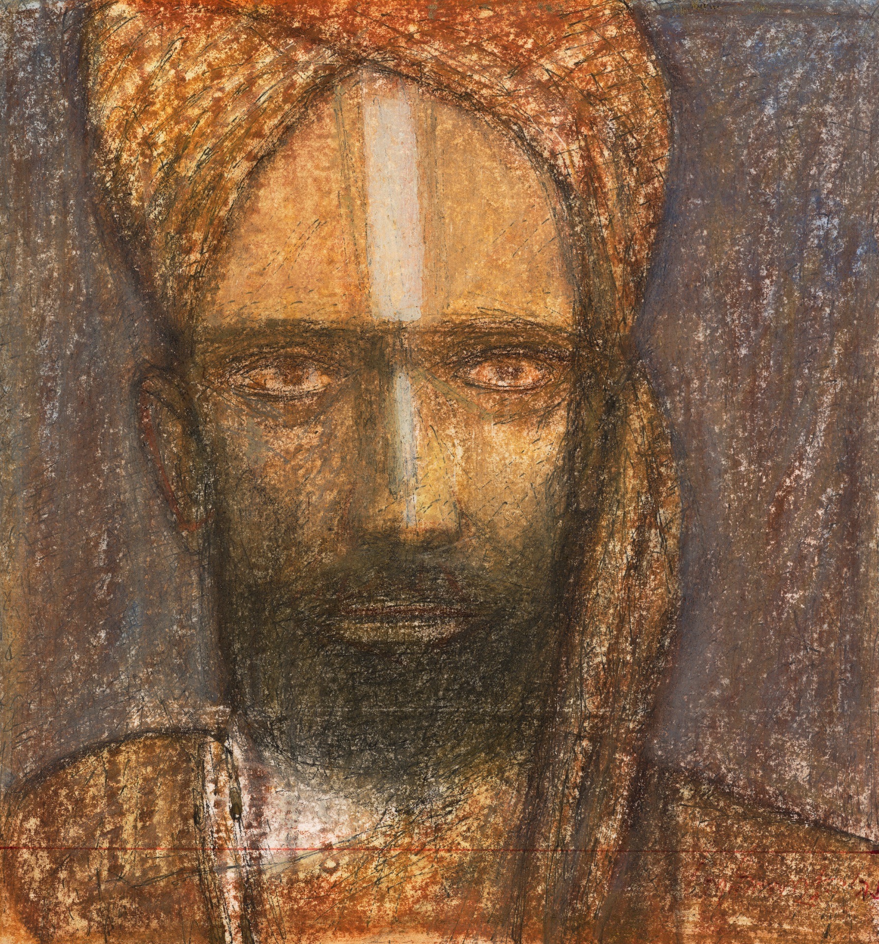 Pyne, Ganesh (Artist). Untitled (Bengali Baul), 1996 | Drawing