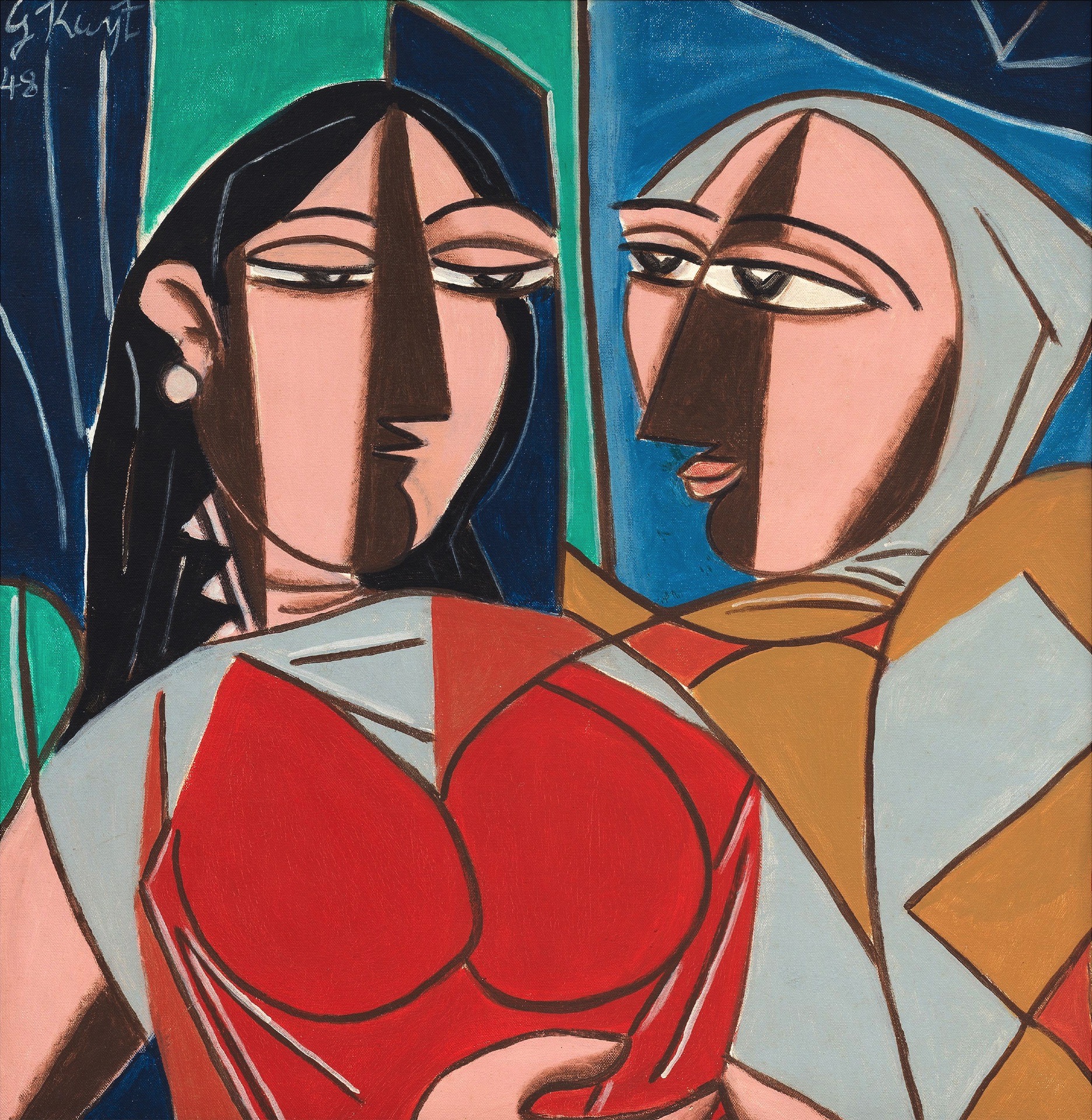 Keyt, George (Artist). Maya and Radha, n.d. | Painting, Bon.Lon/02.06.26, 2026 · Bonhams