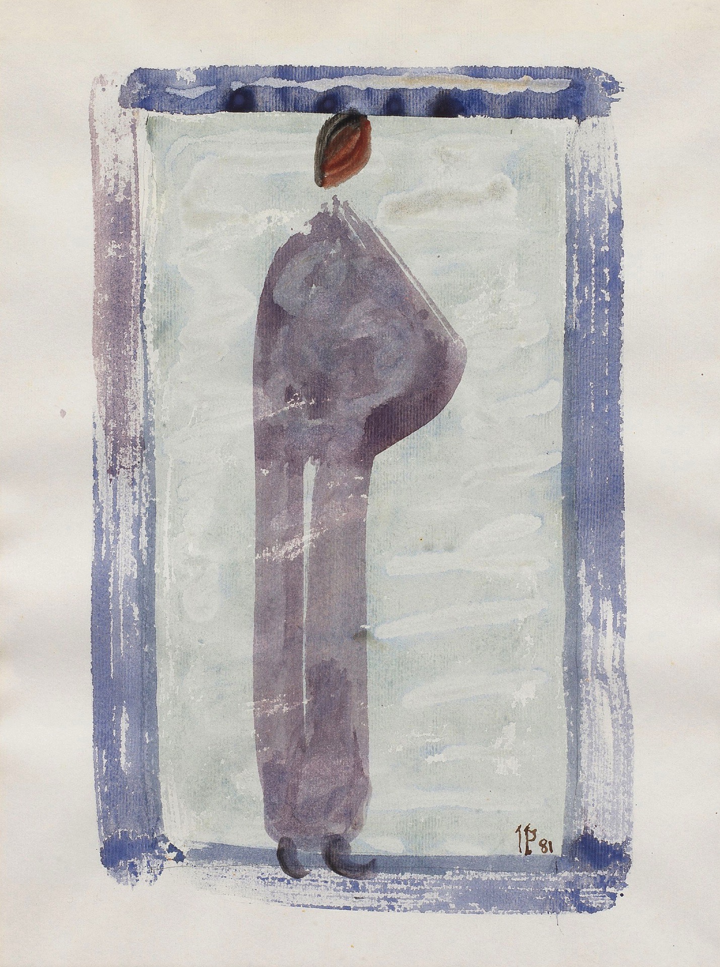 Ivan Peries (Artist), Untitled (Standing Figure), Painting