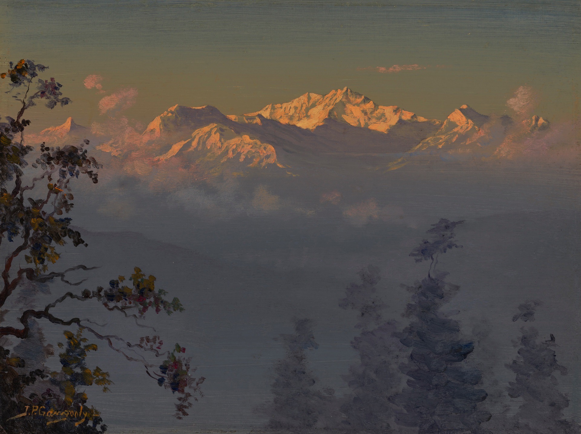 Gangooly, Jamini Prakash (Artist). Untitled (Kanchenjunga from Darjeeling), n.d. | Painting