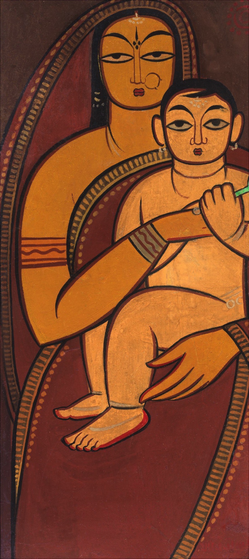 Roy, Jamini (Artist). Untitled (Mother & Child), n.d. | Painting