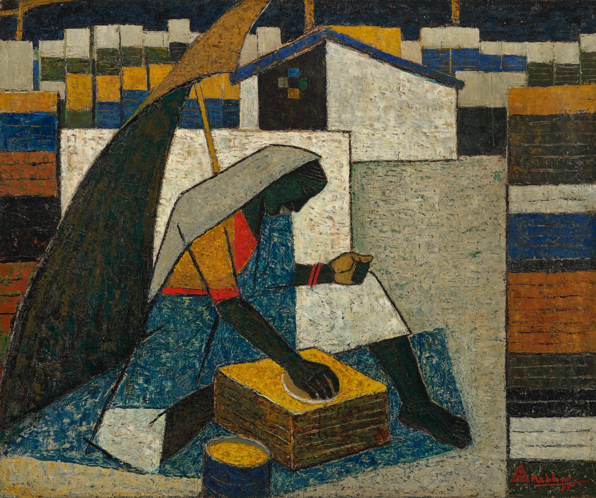 Hebbar, K.K. (Artist). Untitled (Woman Making Chapatis), 1959 | Painting, Ch.NeY/11.06.26, 2026 · Christie's