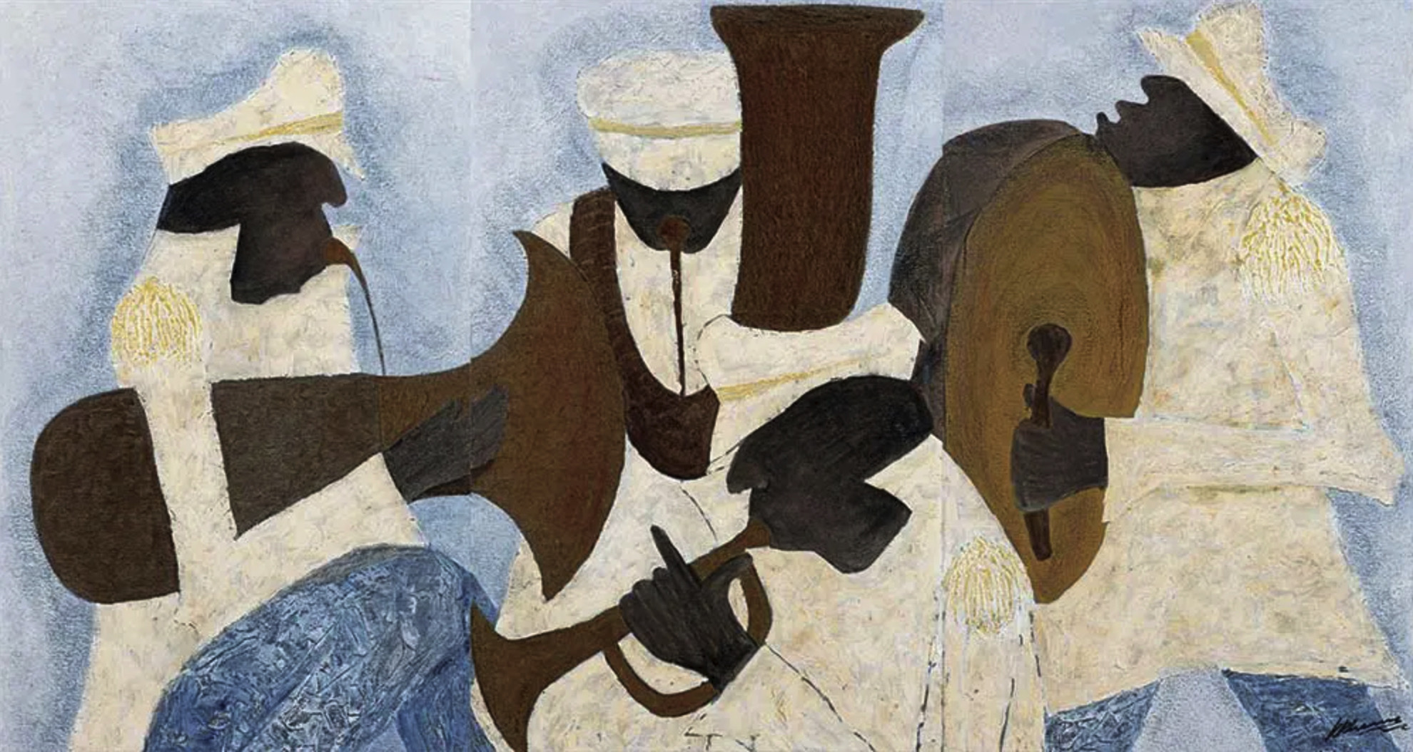Khanna, Krishen (Artist). Bandwallas (Triptych), n.d. | Painting, AG.Mum/12.08.26, 2026 · Asta Guru