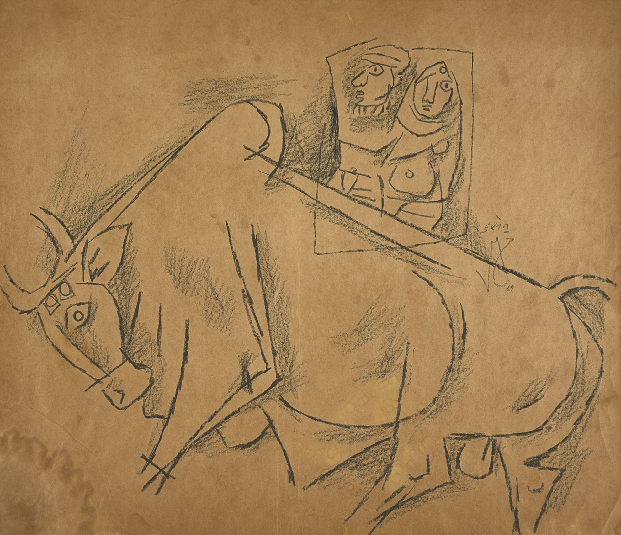 Husain, M.F. (Artist). Untitled, 1969 | Drawing