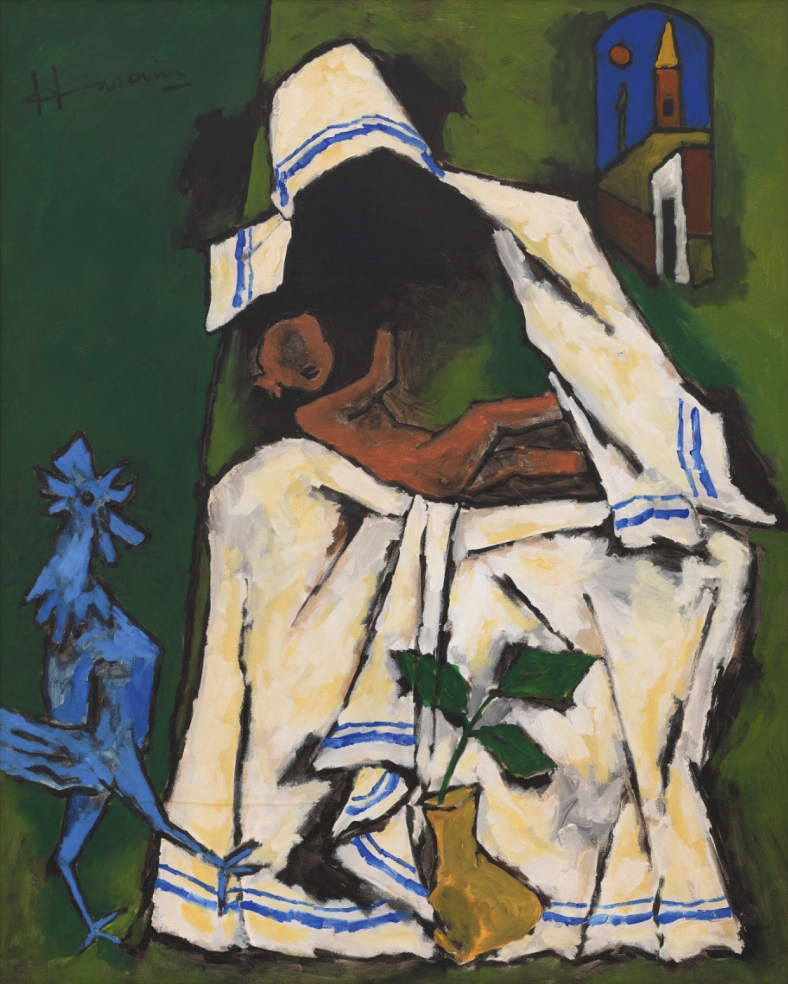 Husain, M.F. (Artist). Untitled (Mother Teresa), n.d. | Painting