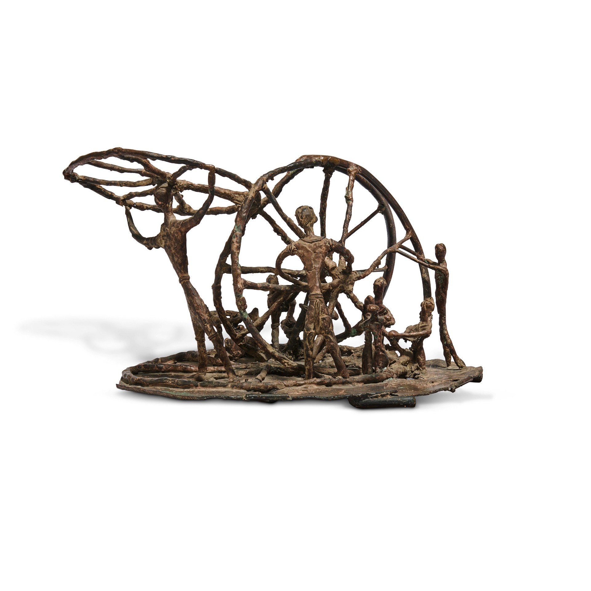 Mukherjee, Meera (Artist). Untitled (Wheel Builders), n.d. | Sculpture