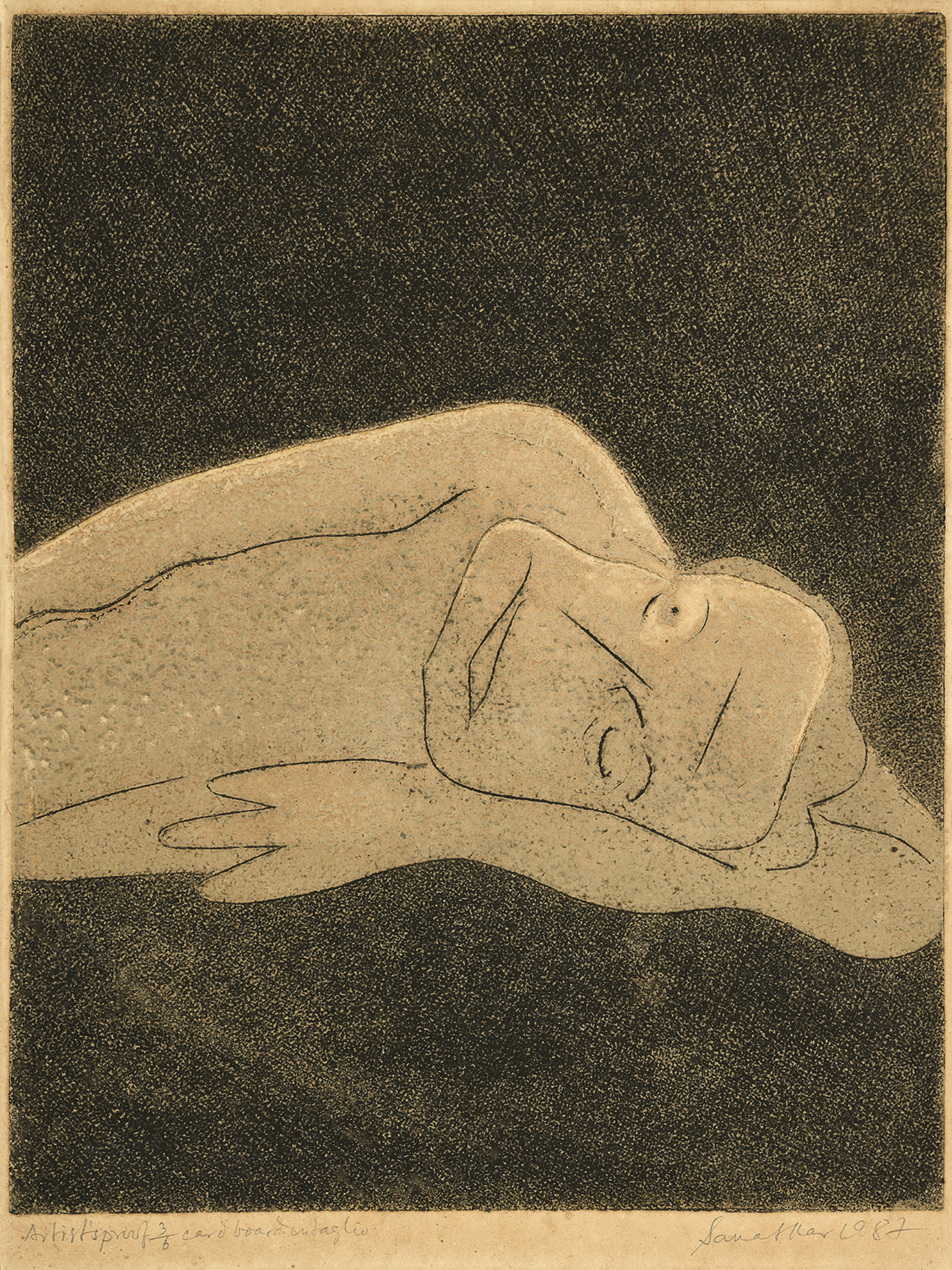 Sanat Kar (Artist), Untitled, 1987, Graphic Art/Print