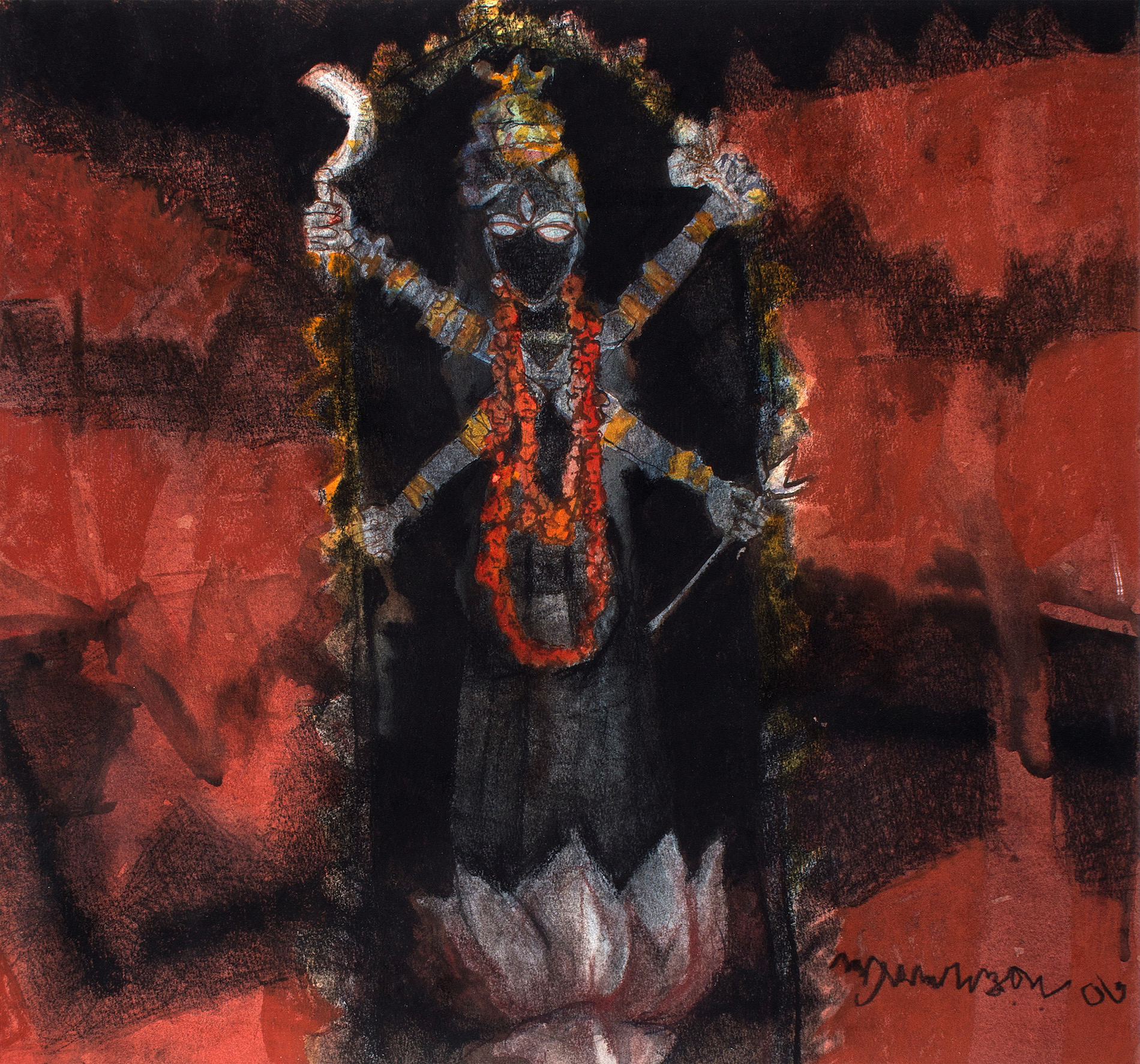 Ray, Shyamal Dutta (Artist). Goddess Kali, 2003 | Painting, Ar.Onl/13.07.26, 2048 · Artiana