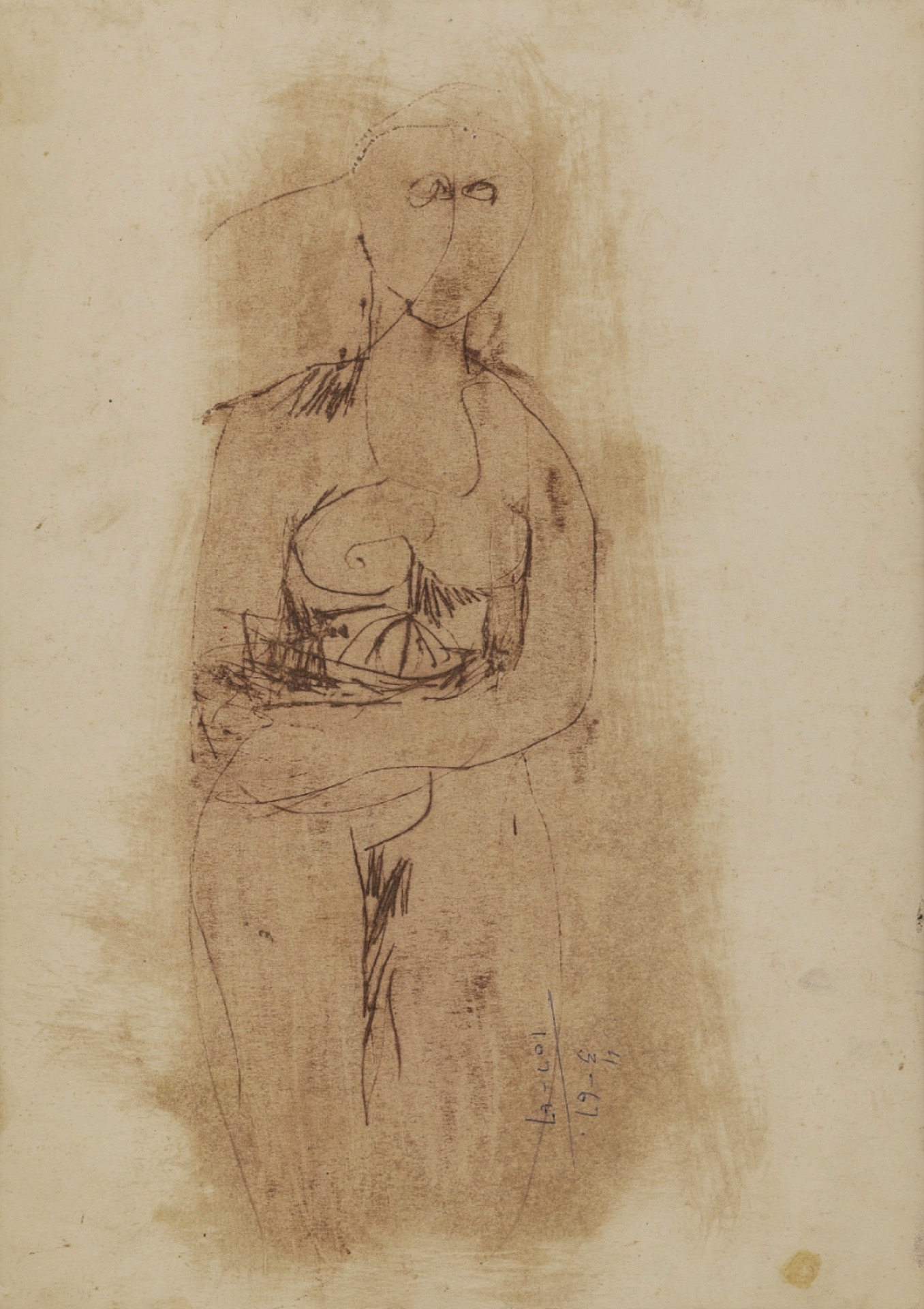 Somnath Hore (Artist), Untitled, 1975, Painting