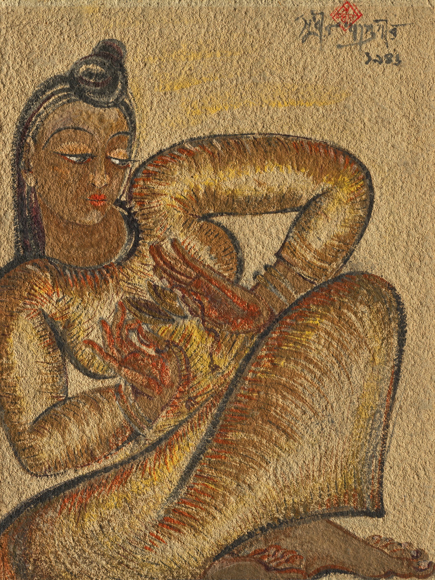 Khastgir, Sudhir (Artist). Rhythm, 1946 | Painting