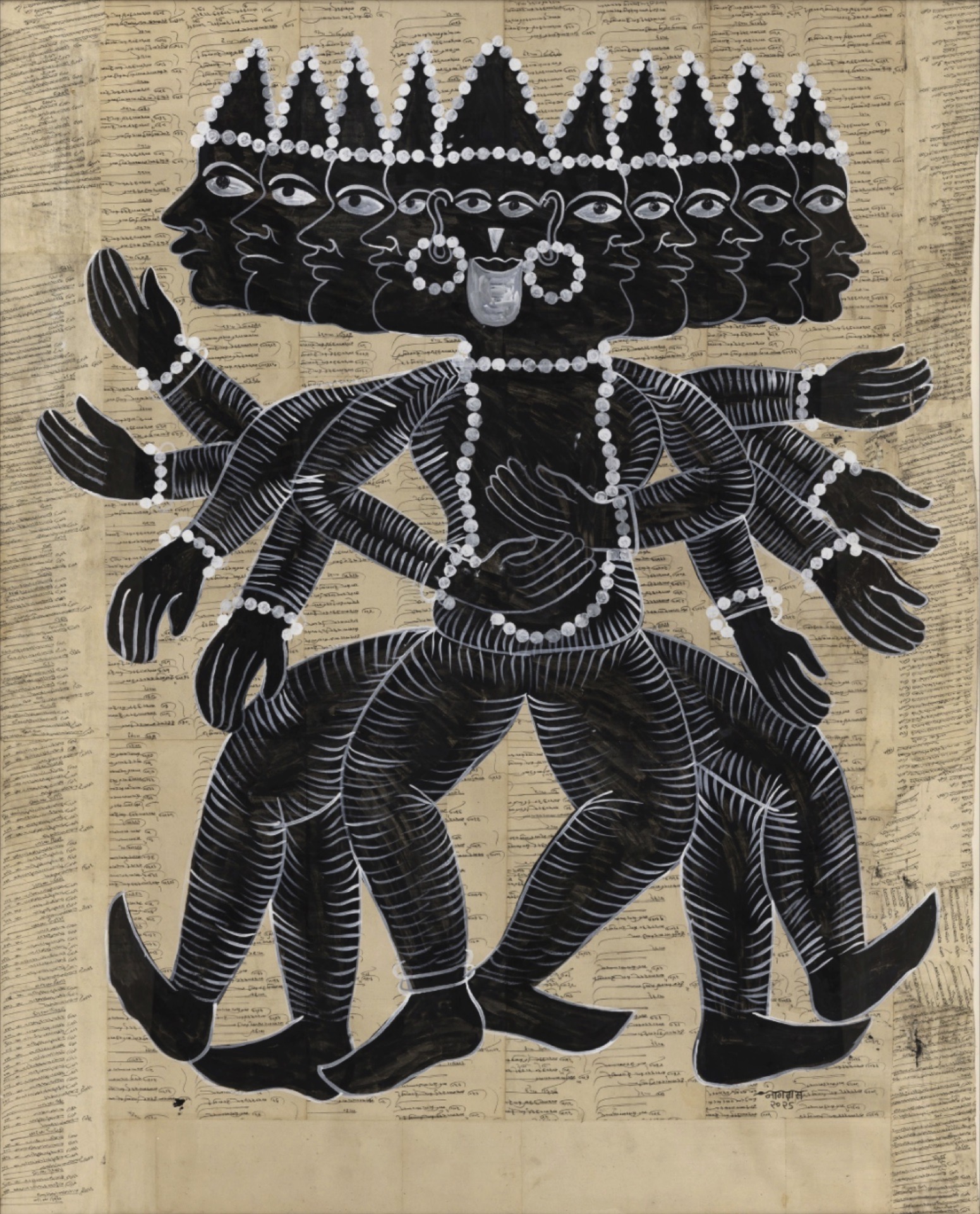 Nagdas, V. (Artist). Virat Swaroop: The Cosmic Form Of Lord Vishnu, 2025 | Painting