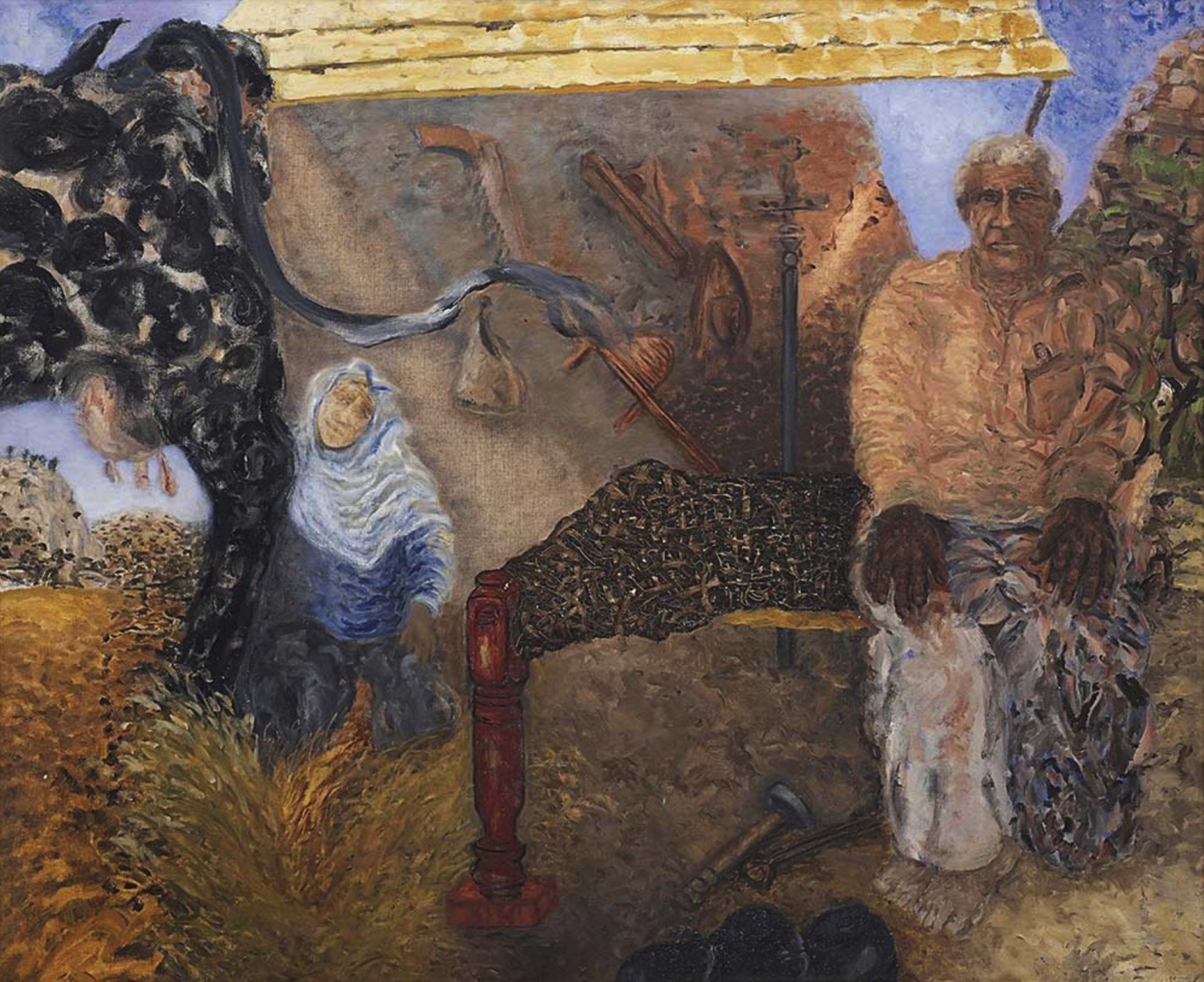 Sundaram, Vivan (Artist). The Carpenter & His Wife, 1989 | Painting