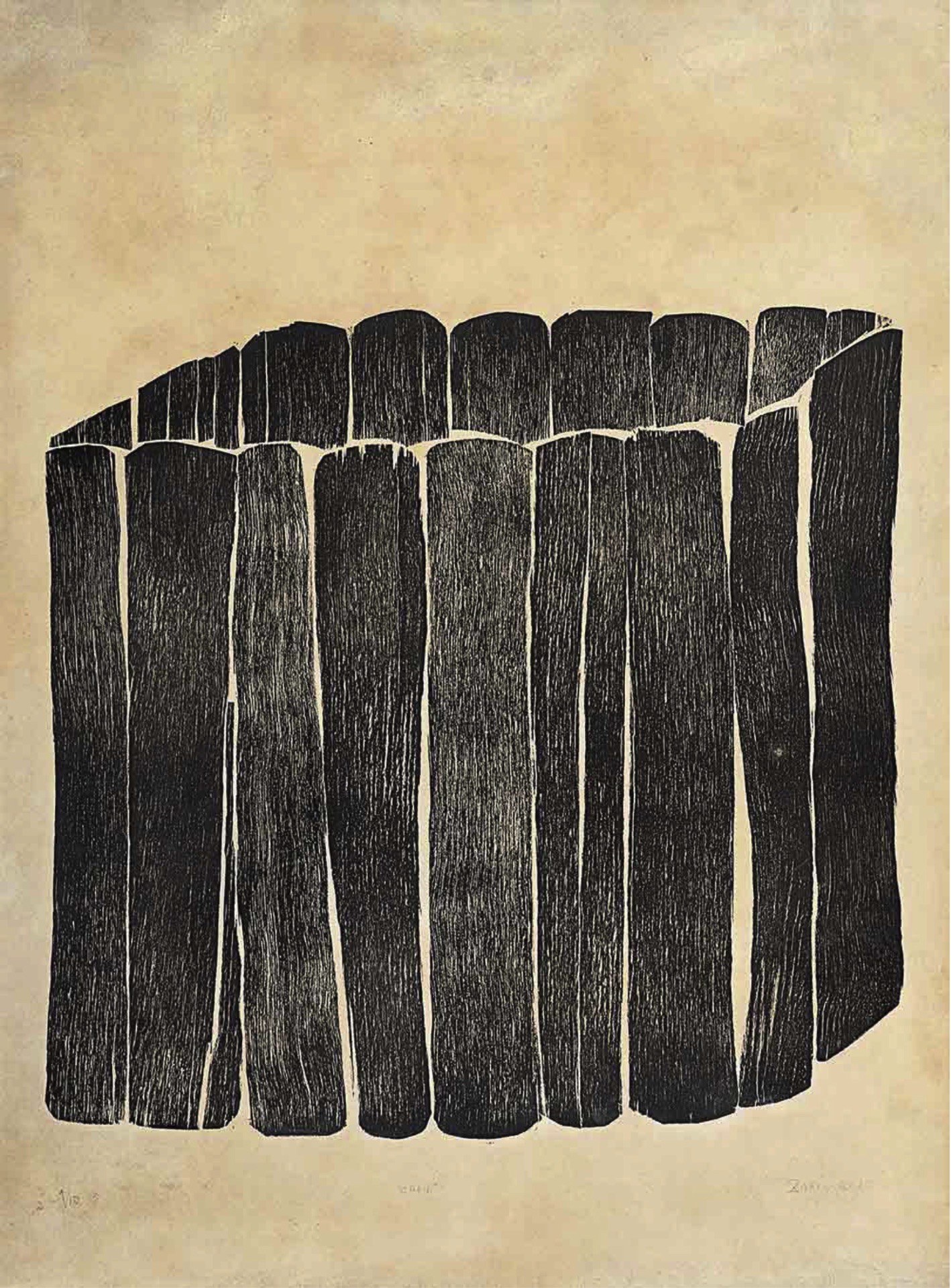 Zarina Hashmi (Artist), Cage (Ed: 1/10), 1970, Graphic Art/Print